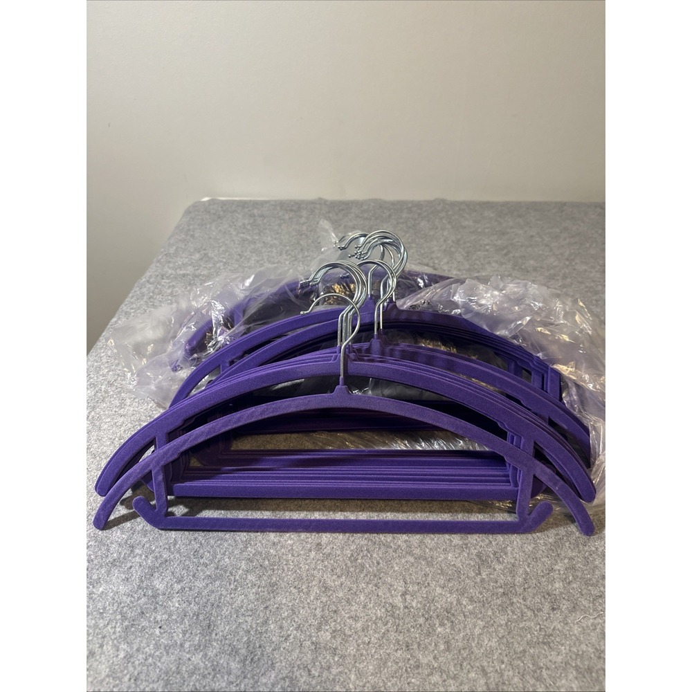 Velvet Hangers 36 Pack  Non-Slip Clothes Hanger Purple with 360 Degree Rotatable